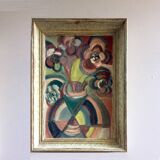 Tableau huile cubiste Nicolas Issaiev