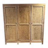 Old hardware cabinet in pitch pine - Early 20th century - Sandblasted