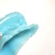 Vallerysthal easter rabbit box in blue opaline from 1900