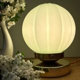 Vintage mint green opaline globe table lamp