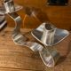Candlestick candlestick design 1970 metal silver Saint Médard