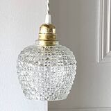 70s glass pendant light