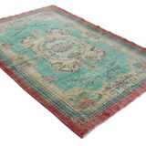 Turkish Anatolian Handmade Vintage Rug 281 cm x 187 cm
