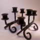 Pair of sconces in wrought iron