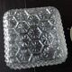 Structured /vintage square glass ceiling lamp 60s-70s