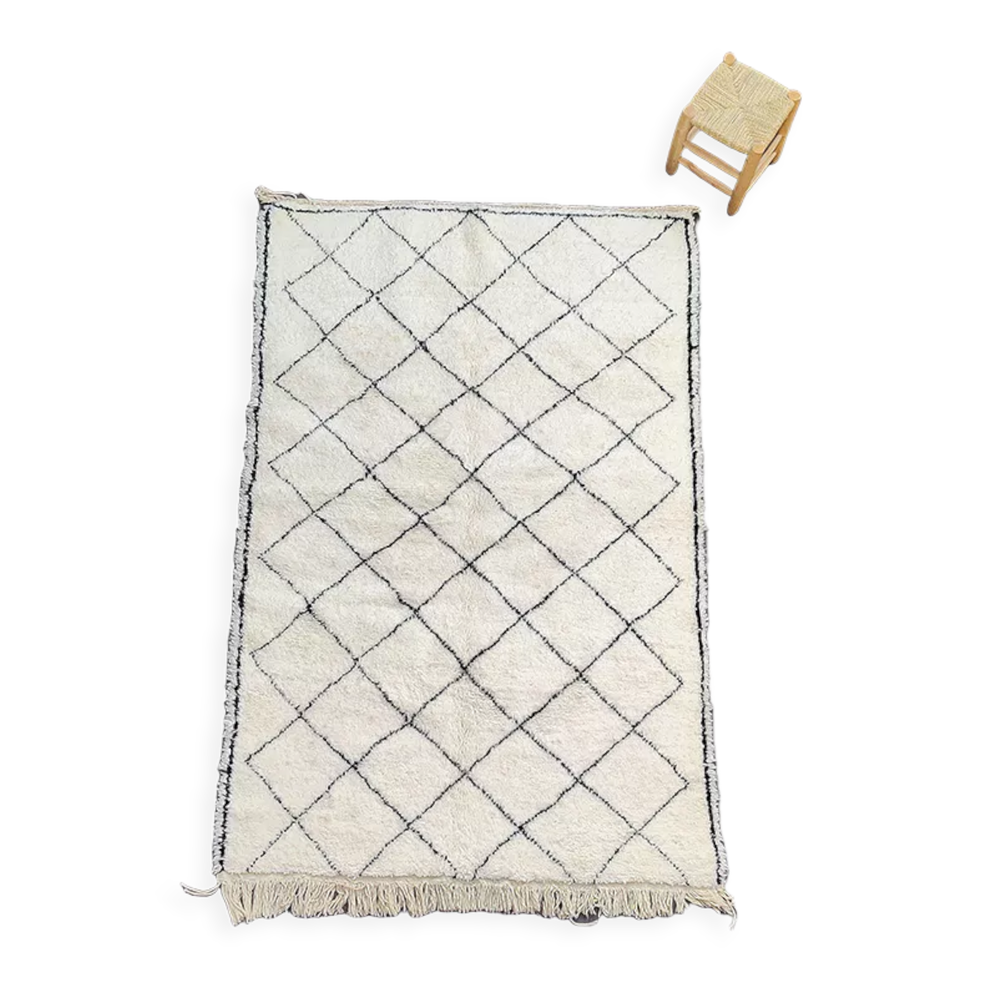 Berber carpet small diamonds 150x250 cm