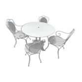 Wrought iron garden furniture