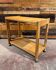 Wheeled side table - Guillerme & Chambron - 1980s