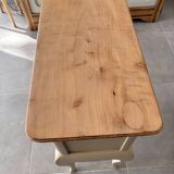 Small accent furniture / cream beige chest of drawers natural wood – chic style