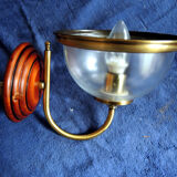 Glass sconce brass gold
