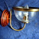 Glass sconce brass gold