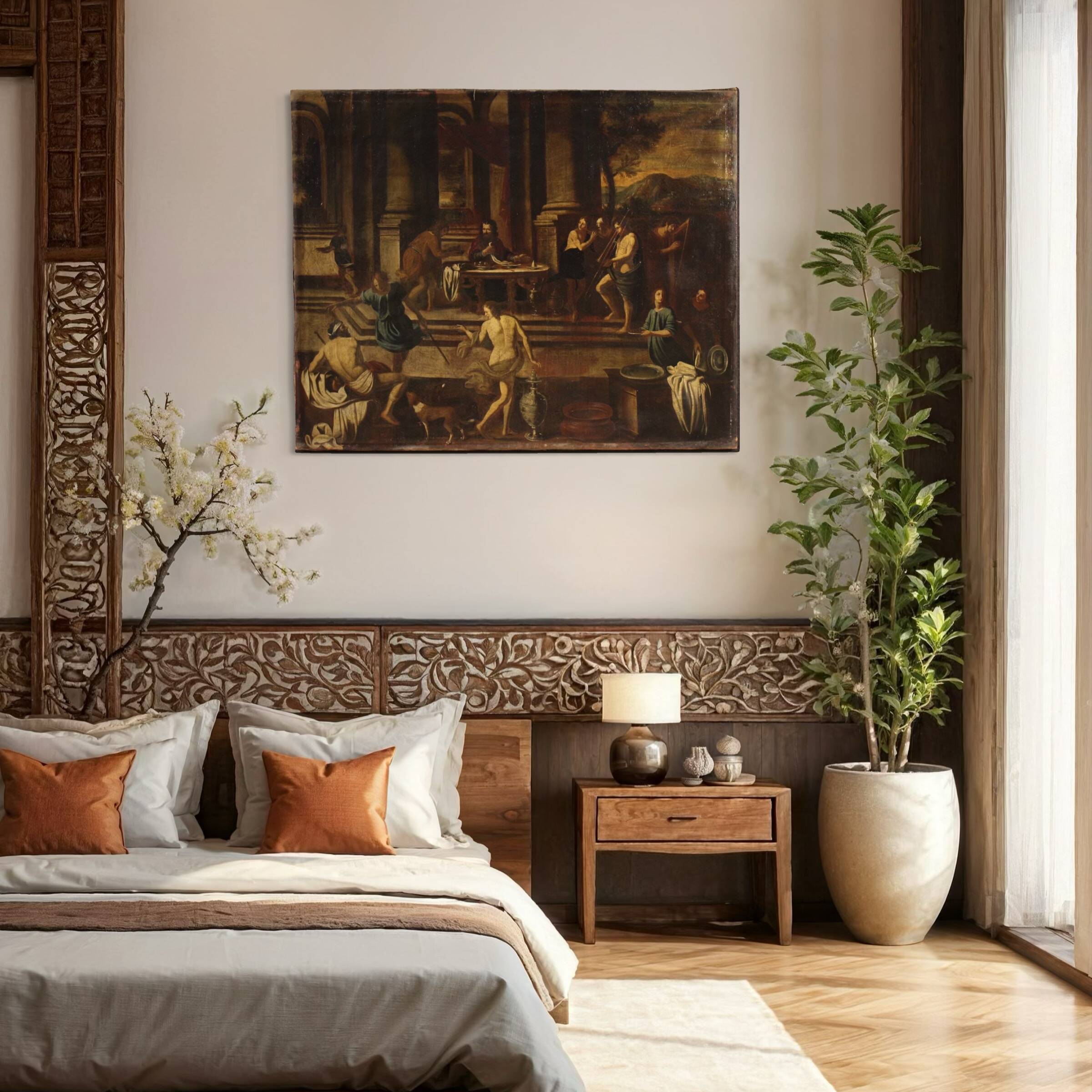 Great 17th century Italian painting, Herod's Banquet