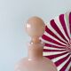 Powder pink opaline flask