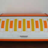 Orange bread hutch vintage 70s