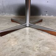 Mid Century coffee table in chrome, marble, and rosewood.