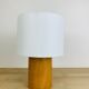 Vintage wooden cylinder lamp by IMT Italy, 1980s