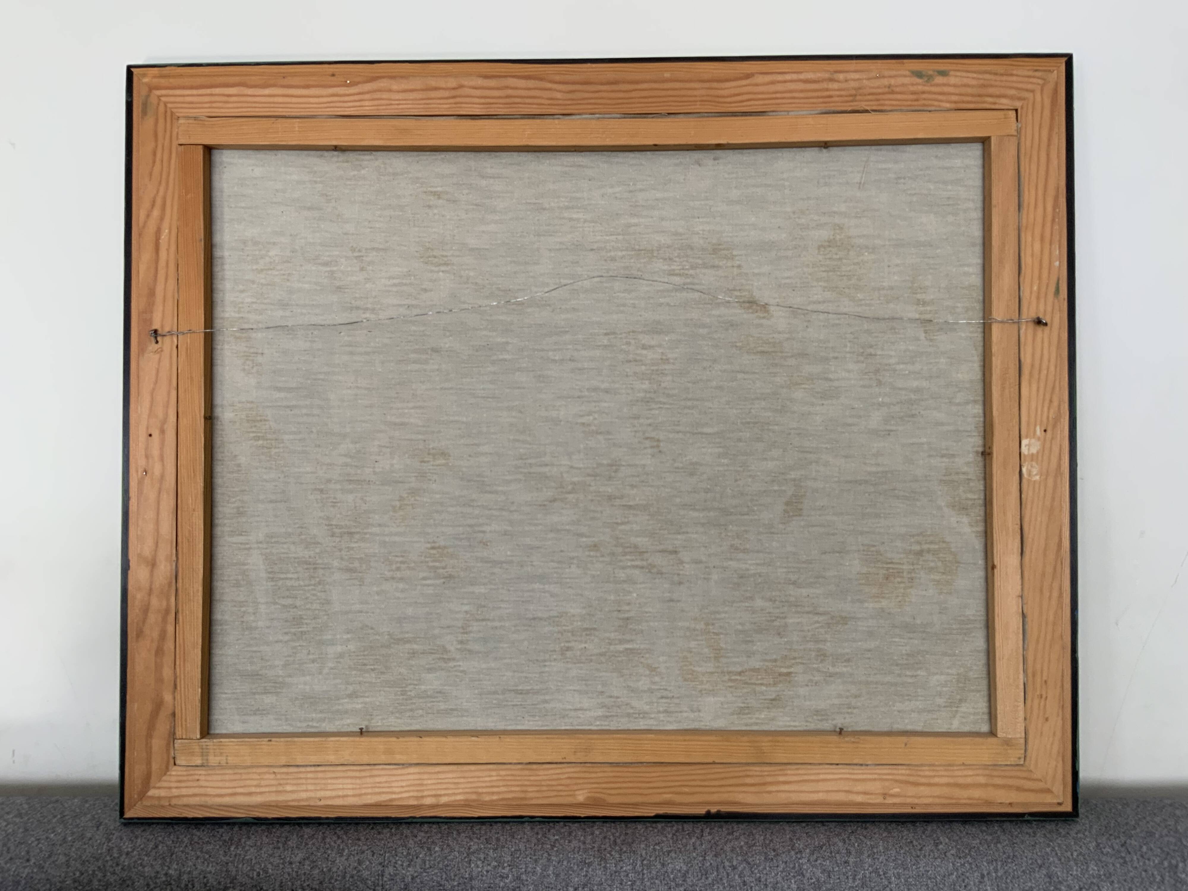 Vintage Modernists Oil Painting Still Life With Red Bottle, Signed Falck