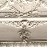 Decorative panel or top of door in wood and patinated stucco 19th century