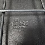 Black leather dining chairs by Arper italy, 1980s - set of 4