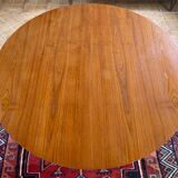 Expandable teak dining table, butterfly extension, circa 60s