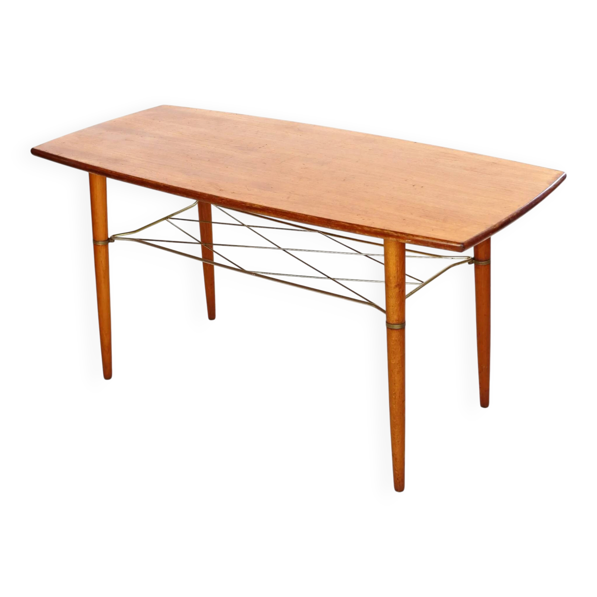 Table basse avec porte-revue, années 50