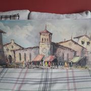 Antique Italian oil painting on canvas