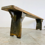 Authentic wooden bench from the Czech Republic