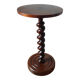 Turned solid wood side table