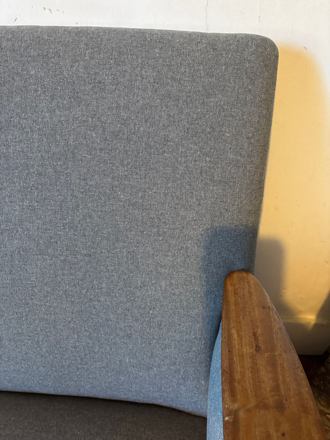 Vintage Scandinavian bench – Karl Sørlie & Sønner – restored, fabric