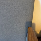 Vintage Scandinavian bench – Karl Sørlie & Sønner – restored, fabric