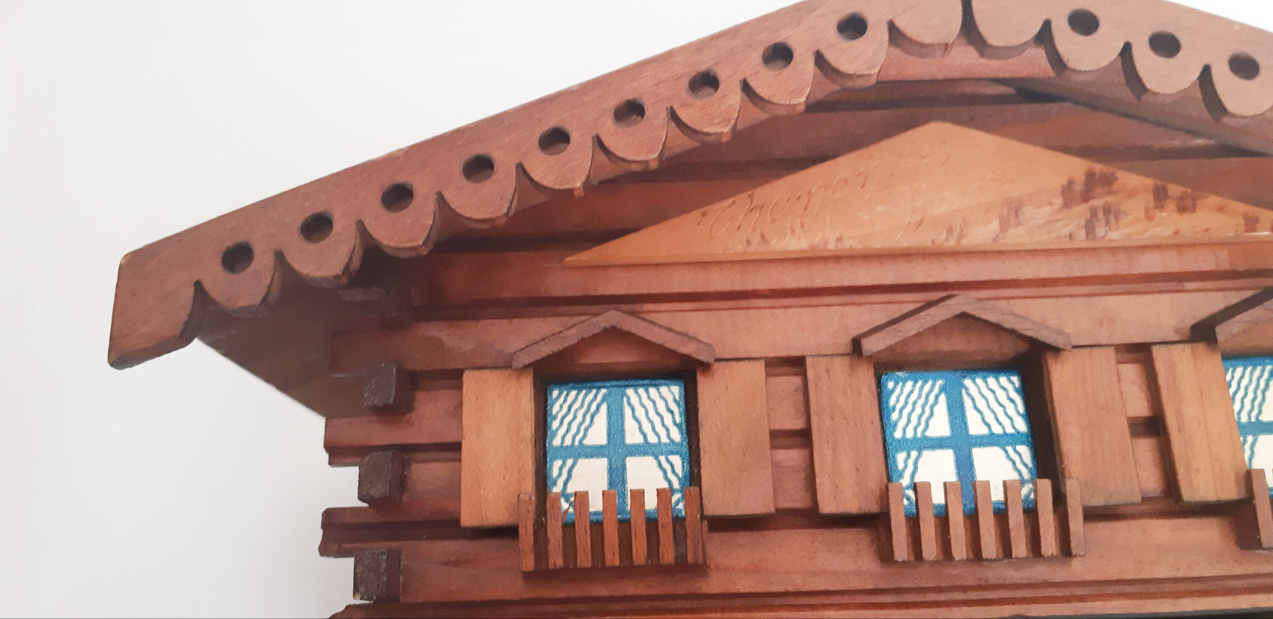 Swiss wooden chalet cigarette storage, mountain chalet