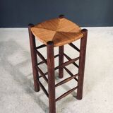 Brutalist bar stool by Charles Dudouyt, France, 1940s.