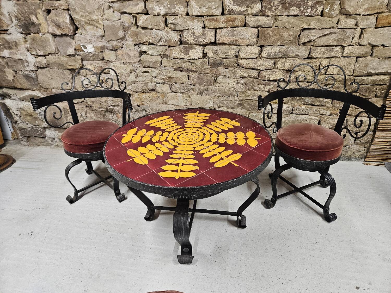 Ensemble brutaliste vintage 1970"