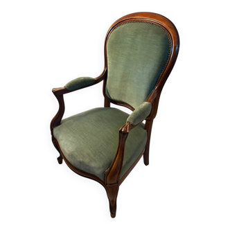 Louis Philippe armchair, velvet seat