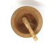 Mortier et pilon en bois brut