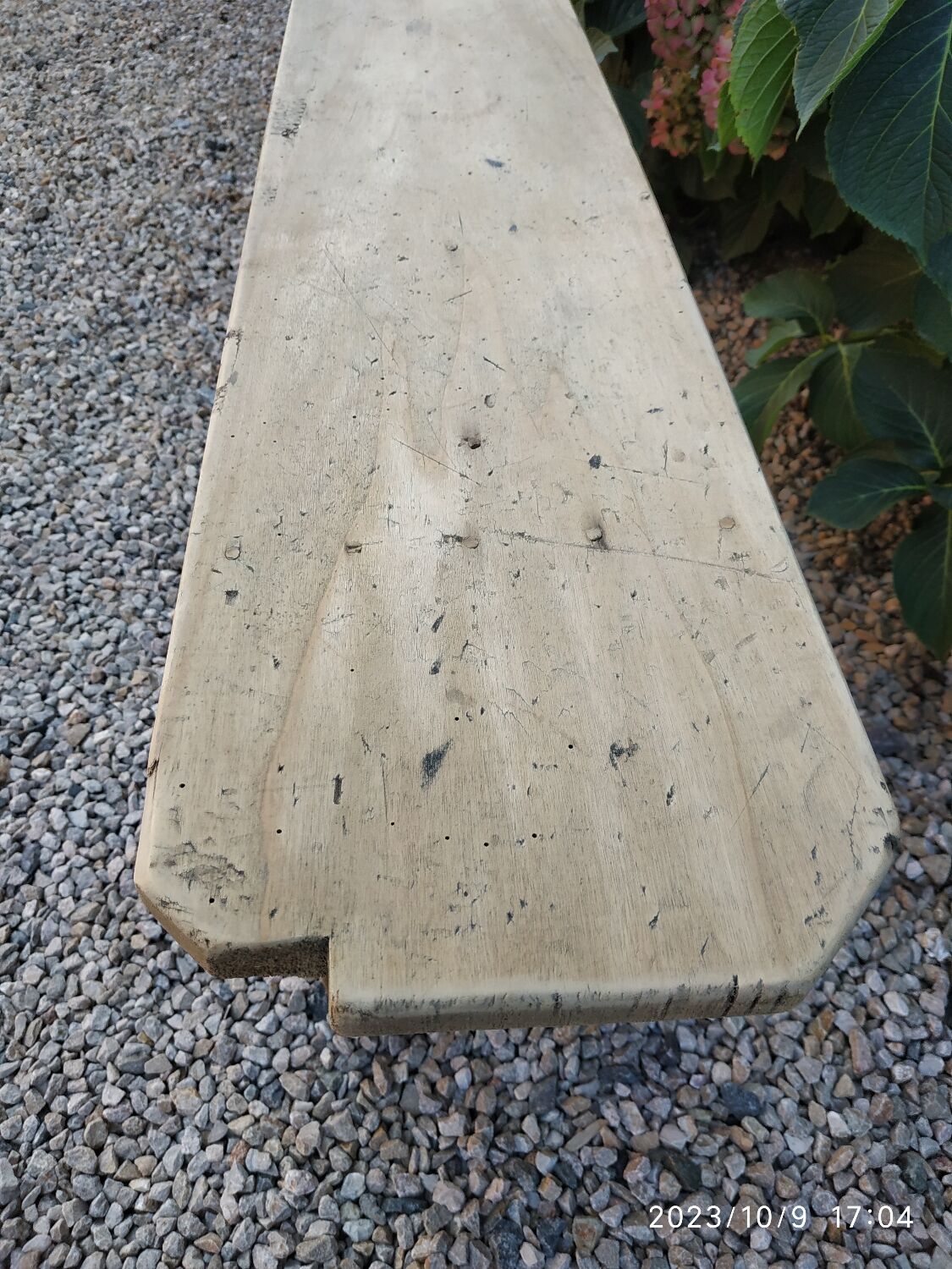 Wooden bench