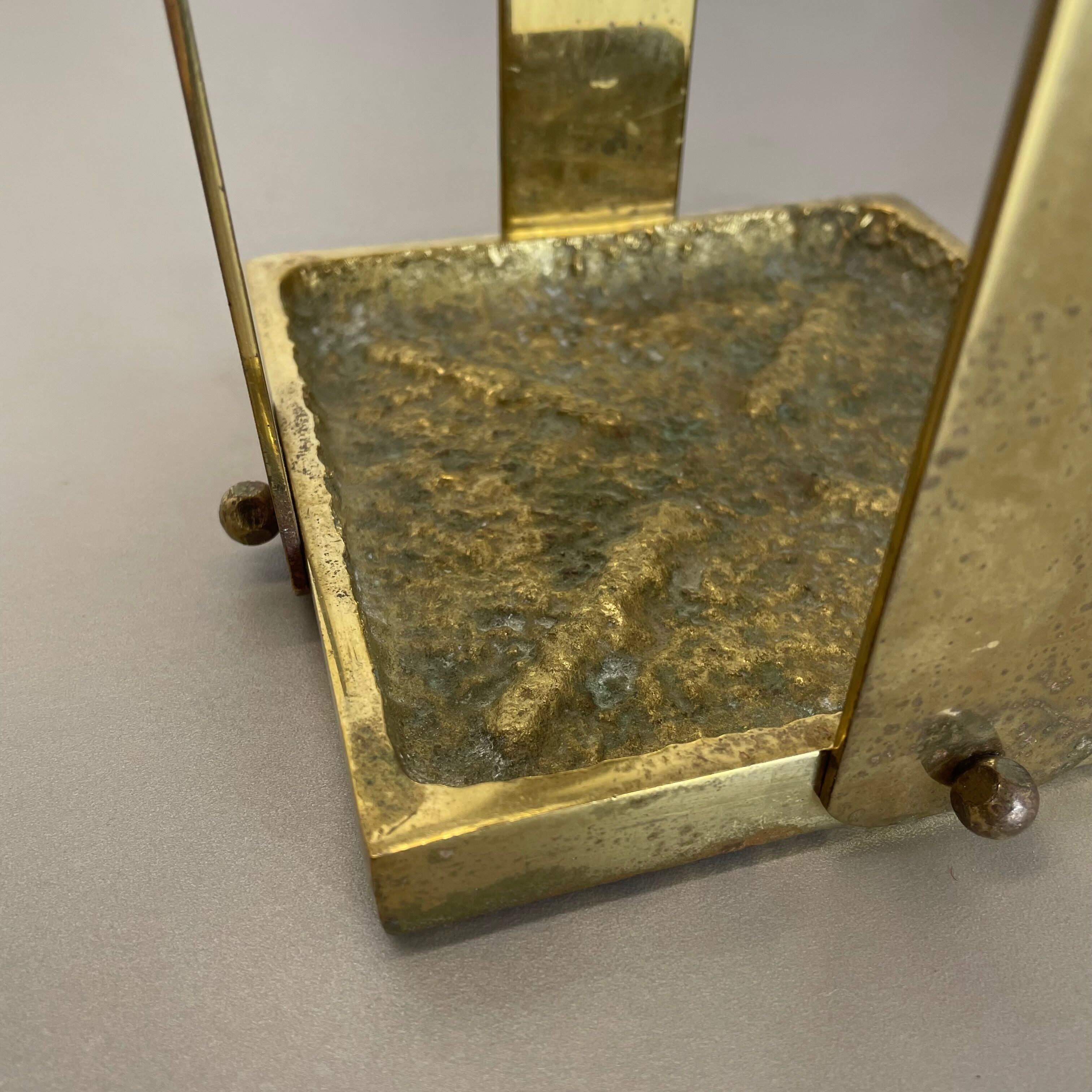 Original Hollywood Regency Solid Brass 3,3kg Umbrella Stand, Italy, 1970s