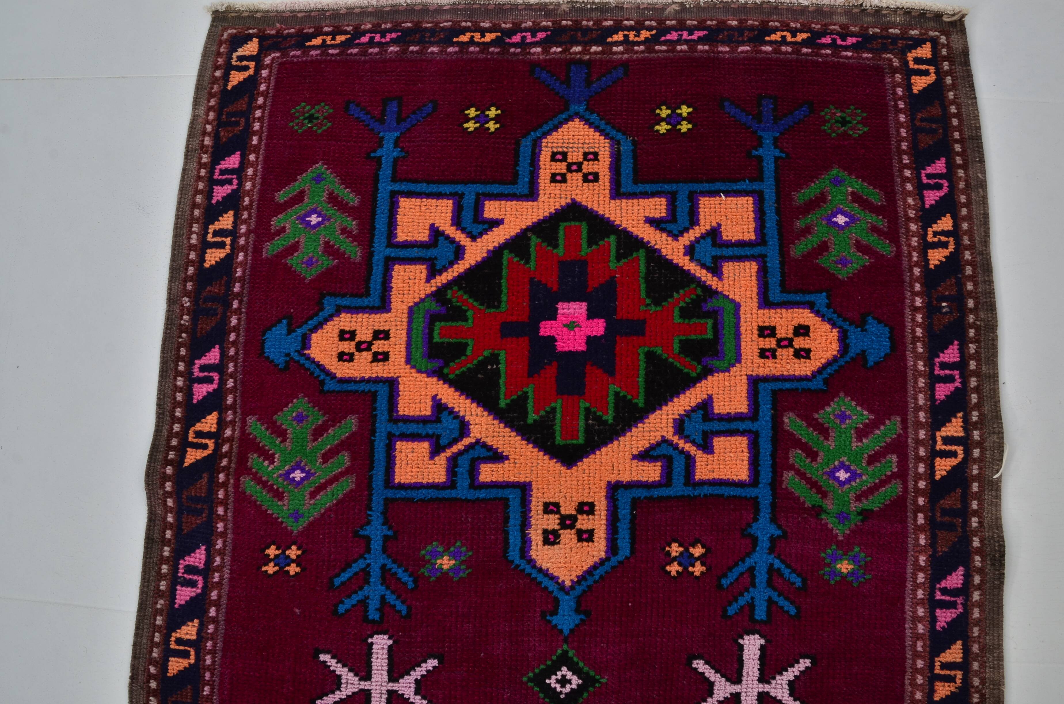 Turkish Multicolour Oushak Runner Sku 2063