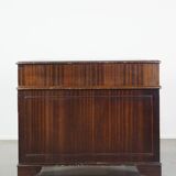 English style chesterfield desk with patina and a green leather top