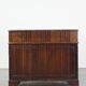 English style chesterfield desk with patina and a green leather top