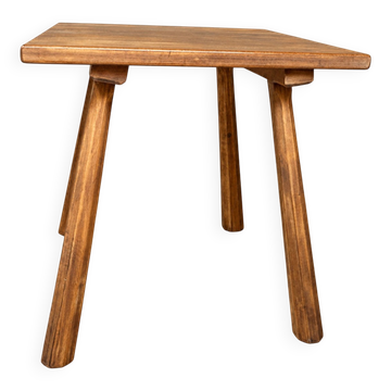 Vintage wooden square table – Slanted legs – 1960s/1980s