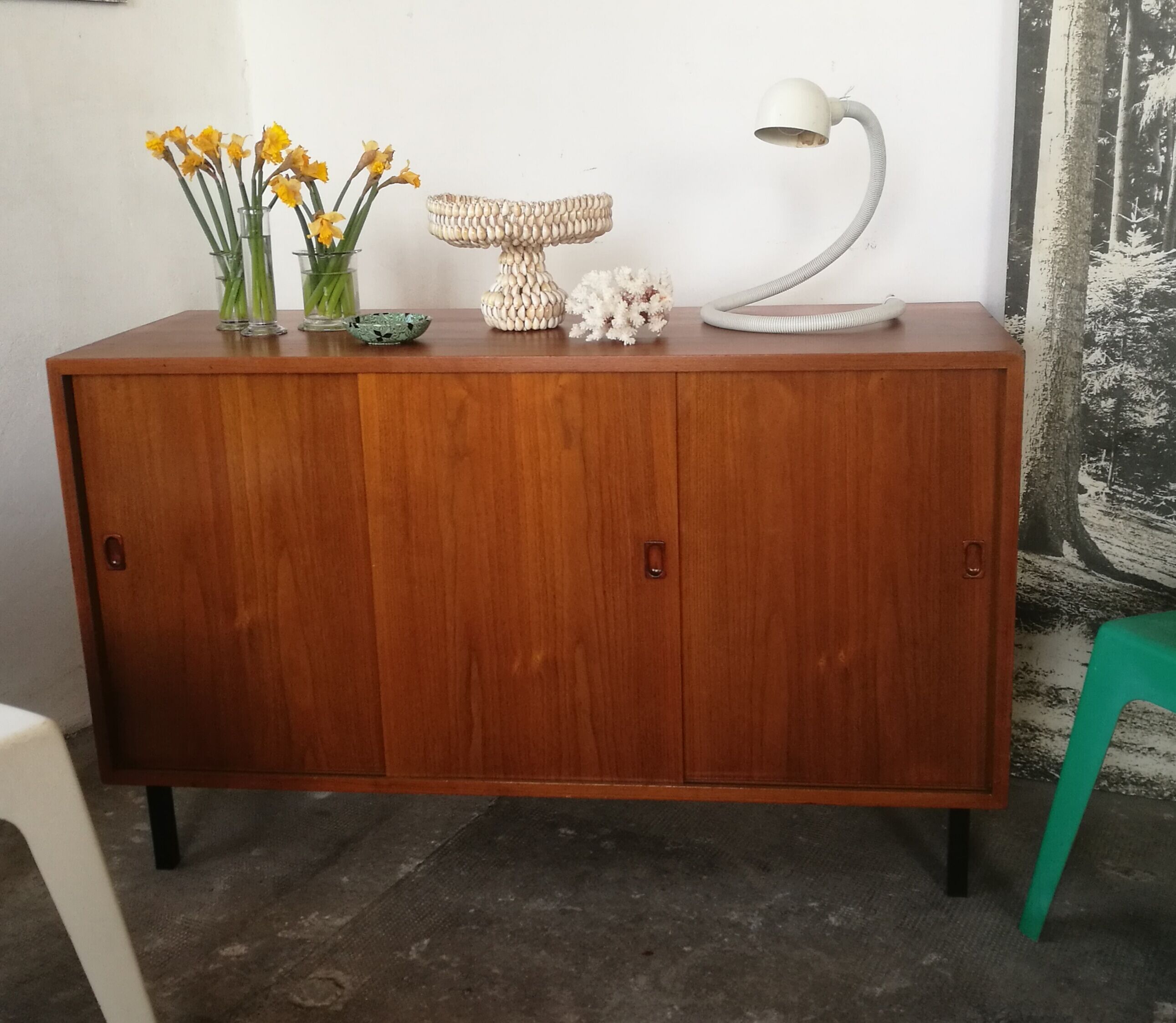 Scandinavian style sideboard, sliding doors