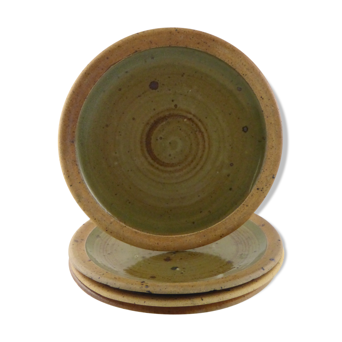 Stoneware plates from Digan La Borne 1960 1970