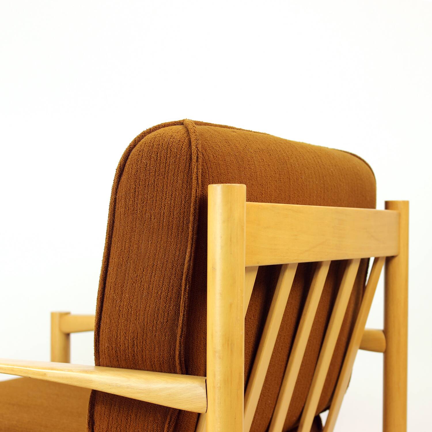 Elegant Lounge Chair In Oak, Czechoslovakia 1960s, 4 Available