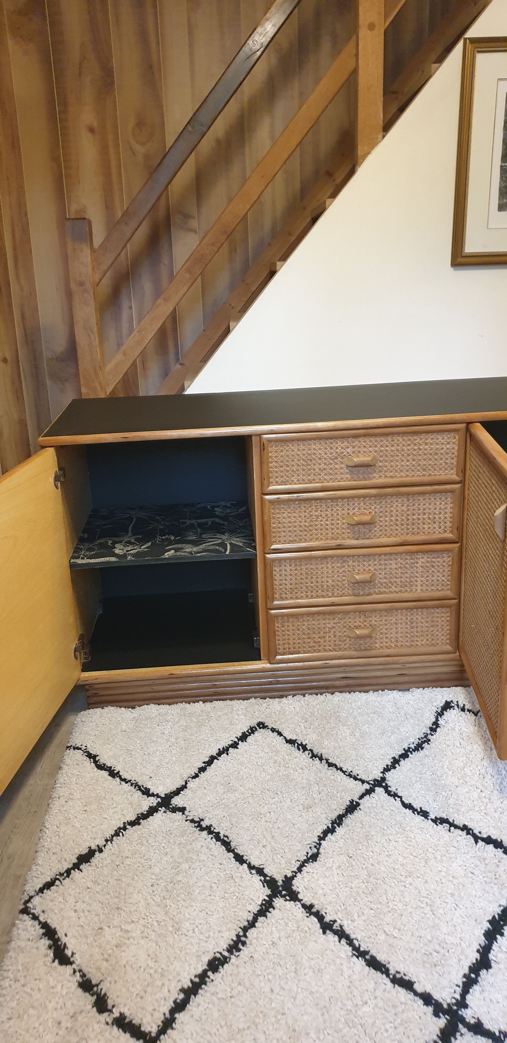 Bamboo and canning sideboard