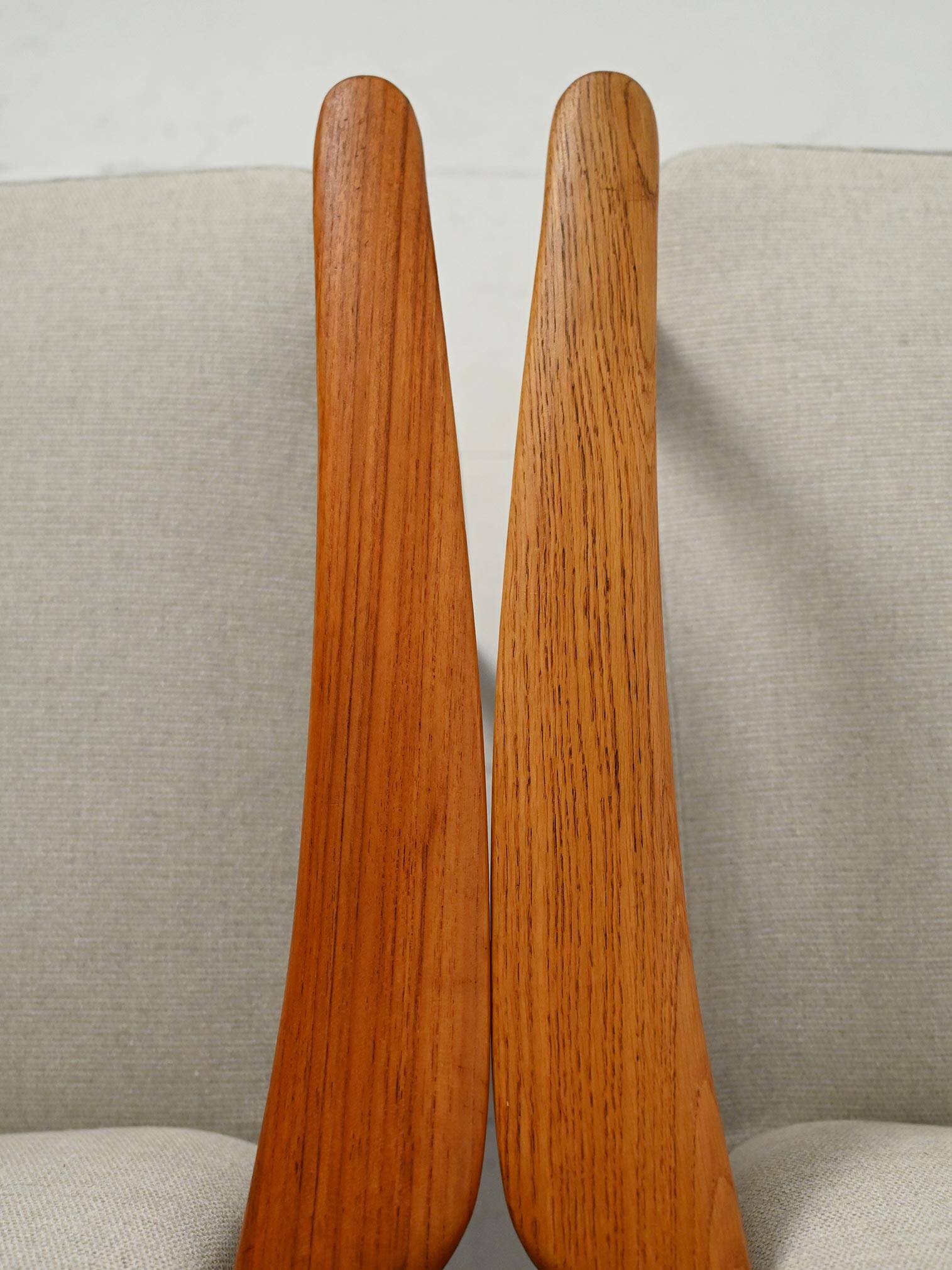 Pair of Scandinavian teak armchairs, 1950s–60s