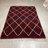 Tapis beniourain bordeau 195x294cm