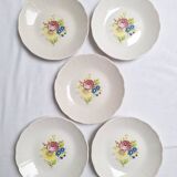 Vintage floral soup plates