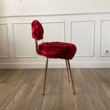 Red fur chair
