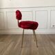 Chaise fourrure rouge